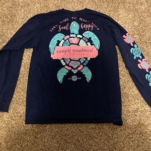 navy simply southern shirt
